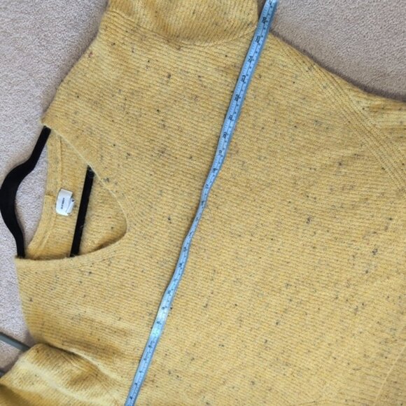 Old Navy Speckled Marled Vintage Style Mustard V-Neck Sweater XL - Picture 6 of 8